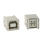 USB B FEMELLE, SIMPLE CONNECTEUR 180°, POUR CI