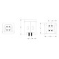 USB B FEMELLE, SIMPLE CONNECTEUR 180°, POUR CI