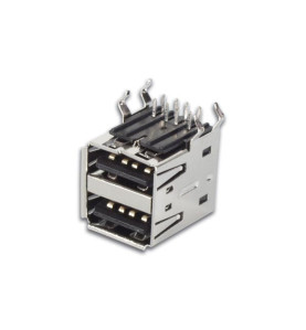 USB A FEMELLE, DOUBLE CONNECTEUR 90°, POUR CI - Velleman