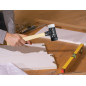 Wiha Massette Safety avec embouts ronds mi-souples et très durs avec manche en hickory, embout de massette rond (26659) 50 mm