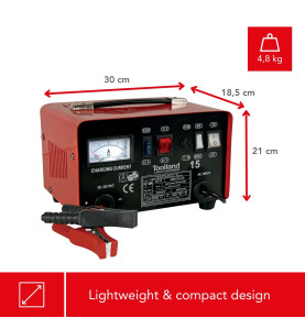 CHARGEUR POUR BATTERIE À ACIDE DE PLOMB - 12/24 V - AVEC FONCTION BOOS