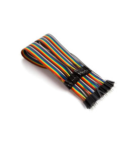 CÂBLE DE LIAISON 40 BROCHES 15 cm MÂLE VERS FEMELLE (CÂBLE PLAT) - Vel