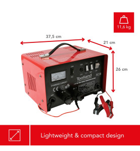 CHARGEUR POUR BATTERIE À ACIDE DE PLOMB - 12/24 V - AVEC FONCTION BOOS