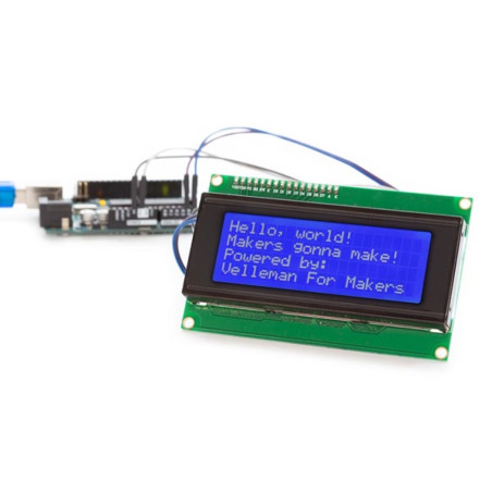 MODULE LCD 20x4 I²C POUR ARDUINO - RÉTROÉCLAIRAGE BLEU - Velleman