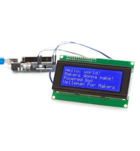 MODULE LCD 20x4 I²C POUR ARDUINO - RÉTROÉCLAIRAGE BLEU - Velleman