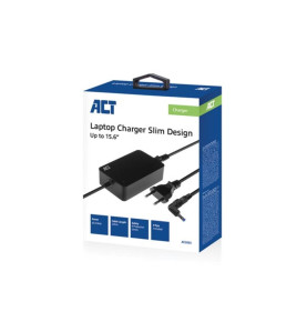 Chargeur pour ordinateurs portables jusqu'à 15,6", 65W, modèle mince, 