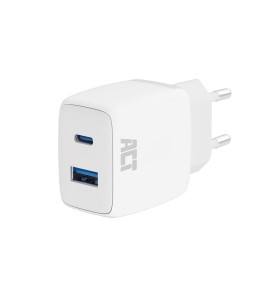 Chargeur USB, 1 x USB-C, 1 x USB-A, fonction Power Delivery, 20W, 1,7A