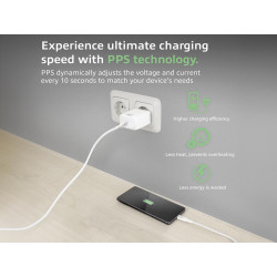 Chargeur USB, 1 x USB-C, fonction Power Delivery, 35W, 1,75A, blanc