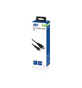 Câble de charge/données USB 2.0 A mâle - micro B mâle 1 mètre - Vellem