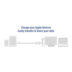 Câble USB Lightning pour Apple 1.0 m - certifié MFI