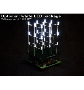 CUBE À LED 3D - 3 X 3 X 3 - WH