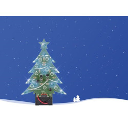 SAPIN DE NOËL À LED - BLEU - INTERRUPTEUR ON/OFF - WH