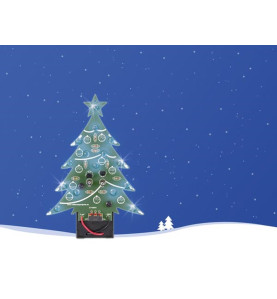 SAPIN DE NOËL À LED - BLEU - INTERRUPTEUR ON/OFF - WH
