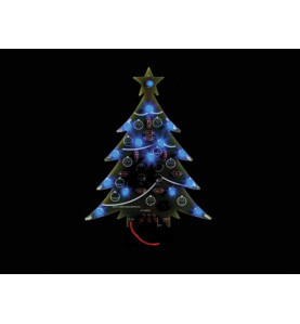 SAPIN DE NOËL À LED - BLEU - INTERRUPTEUR ON/OFF - WH