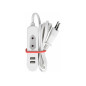 BLOC MULTIPRISE - 1 PRISE EURO ET 2 PORTS USB - IDÉAL EN VOYAGE
