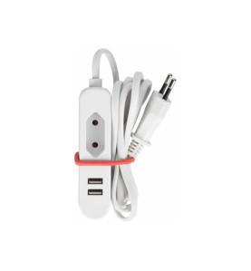 BLOC MULTIPRISE - 1 PRISE EURO ET 2 PORTS USB - IDÉAL EN VOYAGE - Vell