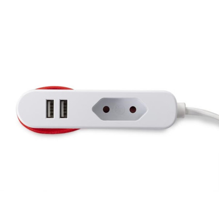 BLOC MULTIPRISE - 1 PRISE EURO ET 2 PORTS USB - IDÉAL EN VOYAGE