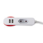 BLOC MULTIPRISE - 1 PRISE EURO ET 2 PORTS USB - IDÉAL EN VOYAGE