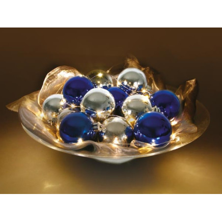 GUIRLANDE À LED - BLANC CHAUD - 20 LEDs - SUR PILES