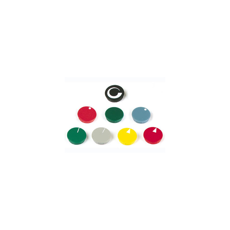 Couvercle pour bouton 28 mm (noir - ligne blanche)