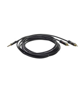 Câble de connexion audio de 3.5 mm vers 2 x RCA - 1.5 m - Velleman