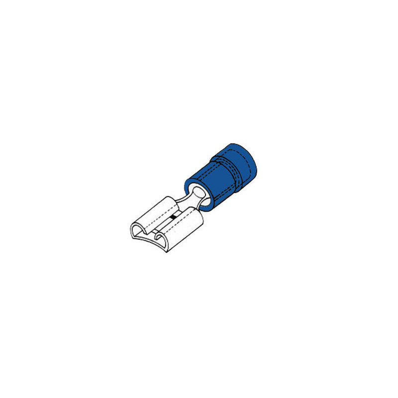 COSSE FEMELLE 6.4mm BLEUE