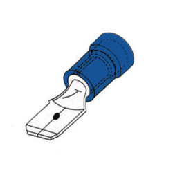 COSSE MALE 6.4mm BLEUE - Velleman