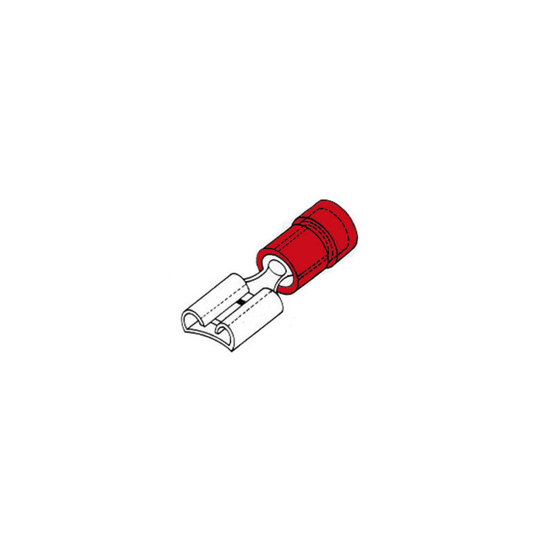 COSSE FEMELLE 6.4mm ROUGE