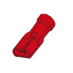 CLIP FEMELLE ISOLE 6.4mm ROUGE - Velleman