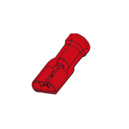 CLIP FEMELLE ISOLE 6.4mm ROUGE - Velleman