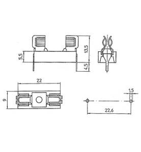 PORTE-FUSIBLE POUR CI 5x20mm - Velleman