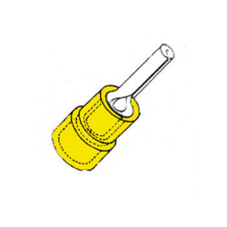 COSSE FEMELLE CYLINDRIQUE JAUNE - Velleman