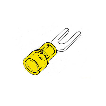 COSSE À FOURCHE 5.3mm - JAUNE - Velleman
