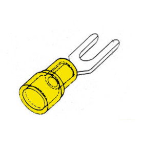 COSSE À FOURCHE 5.3mm - JAUNE - Velleman