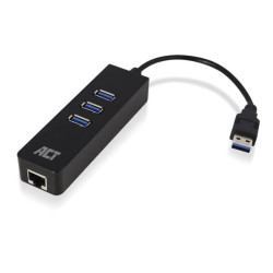 Hub 3 ports USB 3.2 Gen1 avec port réseau Gigabit - Velleman