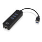 Hub 3 ports USB 3.2 Gen1 avec port réseau Gigabit Hub 3 ports USB 3.2 Gen1 avec port réseau Gigabit