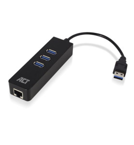 Hub 3 ports USB 3.2 Gen1 avec port réseau Gigabit - Velleman