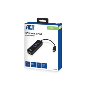 Hub 3 ports USB 3.2 Gen1 avec port réseau Gigabit - Velleman