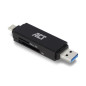 Lecteur de cartes SD et Micro SD USB 3.2 Gen1, connecteur USB-C et Type-A