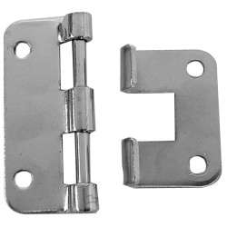 CHARNIÈRE DÉGONDABLE - BLANC MÉTALLIQUE - 58 x 46 mm - 10 pcs par emba