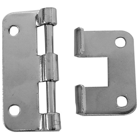 CHARNIÈRE DÉGONDABLE - BLANC MÉTALLIQUE - 58 x 46 mm - 10 pcs par emba