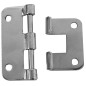 CHARNIÈRE DÉGONDABLE - BLANC MÉTALLIQUE - 58 x 46 mm - 10 pcs par emballage