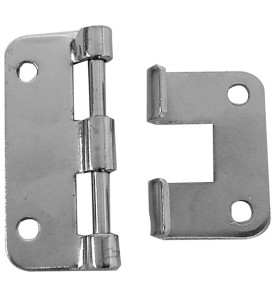 CHARNIÈRE DÉGONDABLE - BLANC MÉTALLIQUE - 58 x 46 mm - 10 pcs par emba