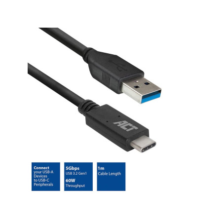 Câble USB 3.0, USB-A à USB-C, 1 mètre - Velleman