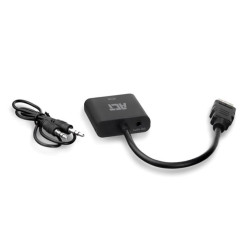 Câble adaptateur HDMI mâle vers VGA femelle, avec audio - 0.15 m