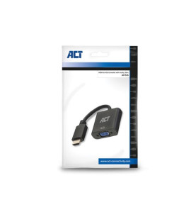 Câble adaptateur HDMI mâle vers VGA femelle, avec audio - 0.15 m - Vel