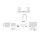 Câble adaptateur HDMI mâle vers VGA femelle, avec audio - 0.15 m