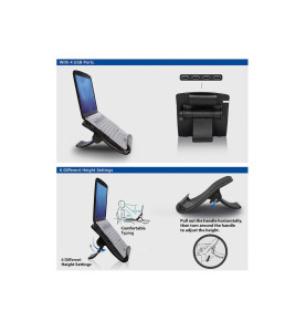 Support pour ordinateur portable, 6 positions réglables en hauteur, hu