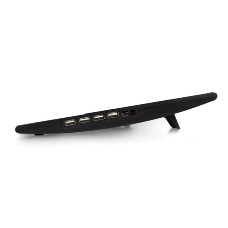 Support pour ordinateur portable, avec ventilateur, hauteur réglable en 2 positions, hub 4 ports