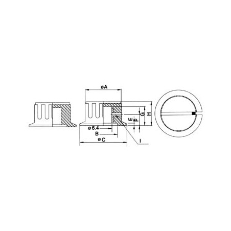 BOUTON (NOIR AVEC POINT BLANC 35.7mm/6mm)